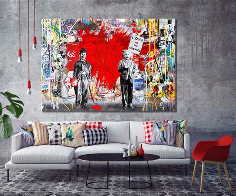 banksy art canvas|banksy canvas wall art cheap.